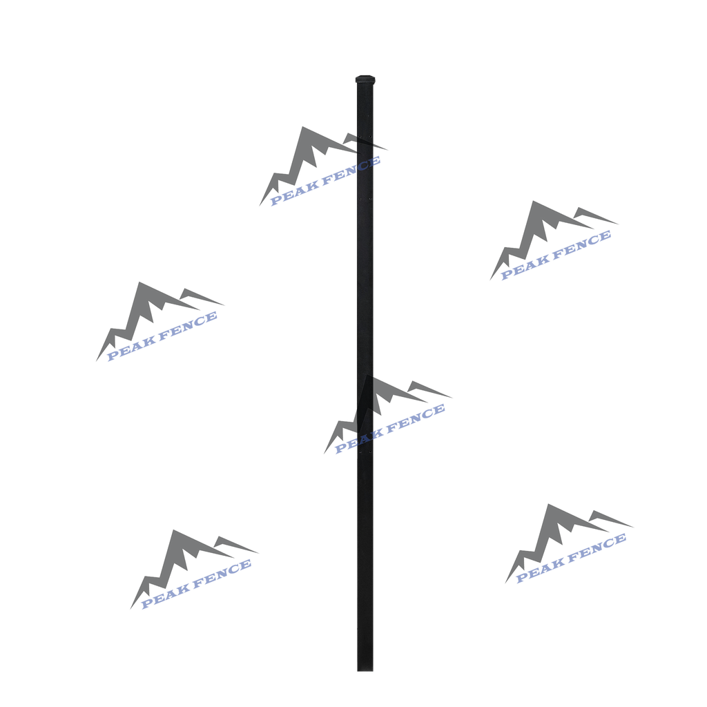 Black Flat Top End Post - 2" x 2" x 72" (.070)