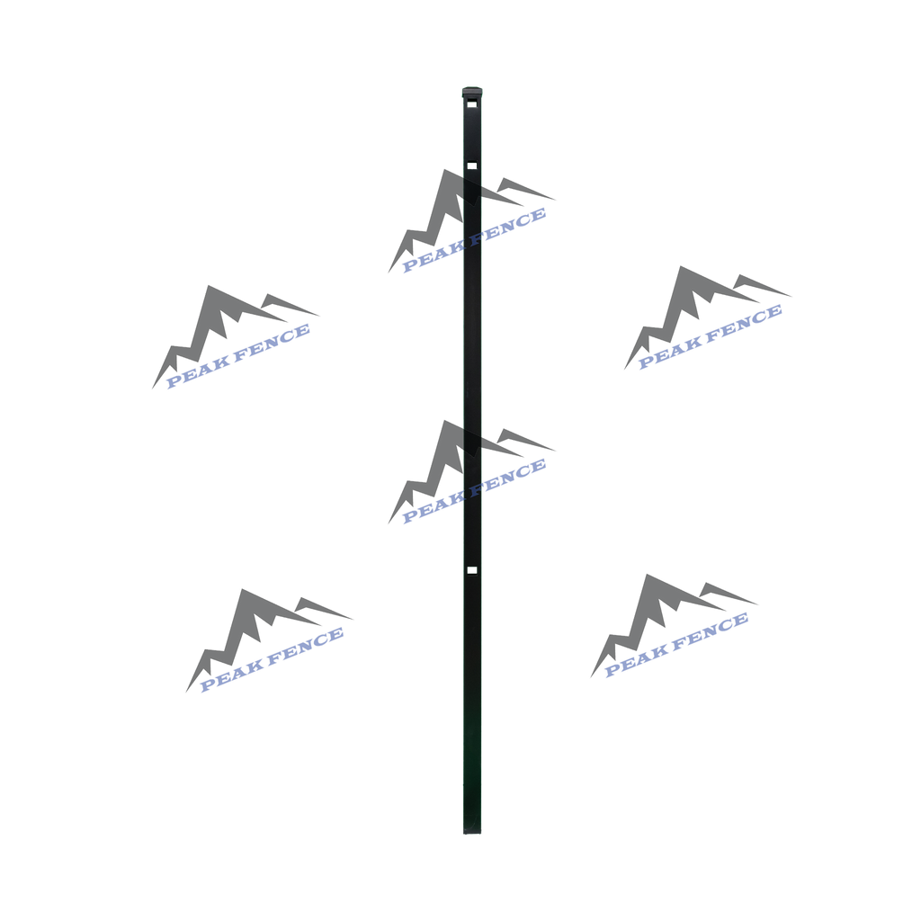 Black Flat Top End Post - 2" x 2" x 84" (.070)