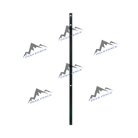 Black Flat Top End Post - 2" x 2" x 84" (.070)