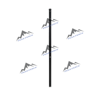 Black Flat Top End Post - 2" x 2" x 72" (.070)