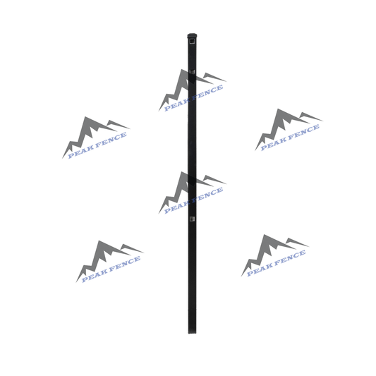 Black Flat Top End Post - 2" x 2" x 72" (.070)